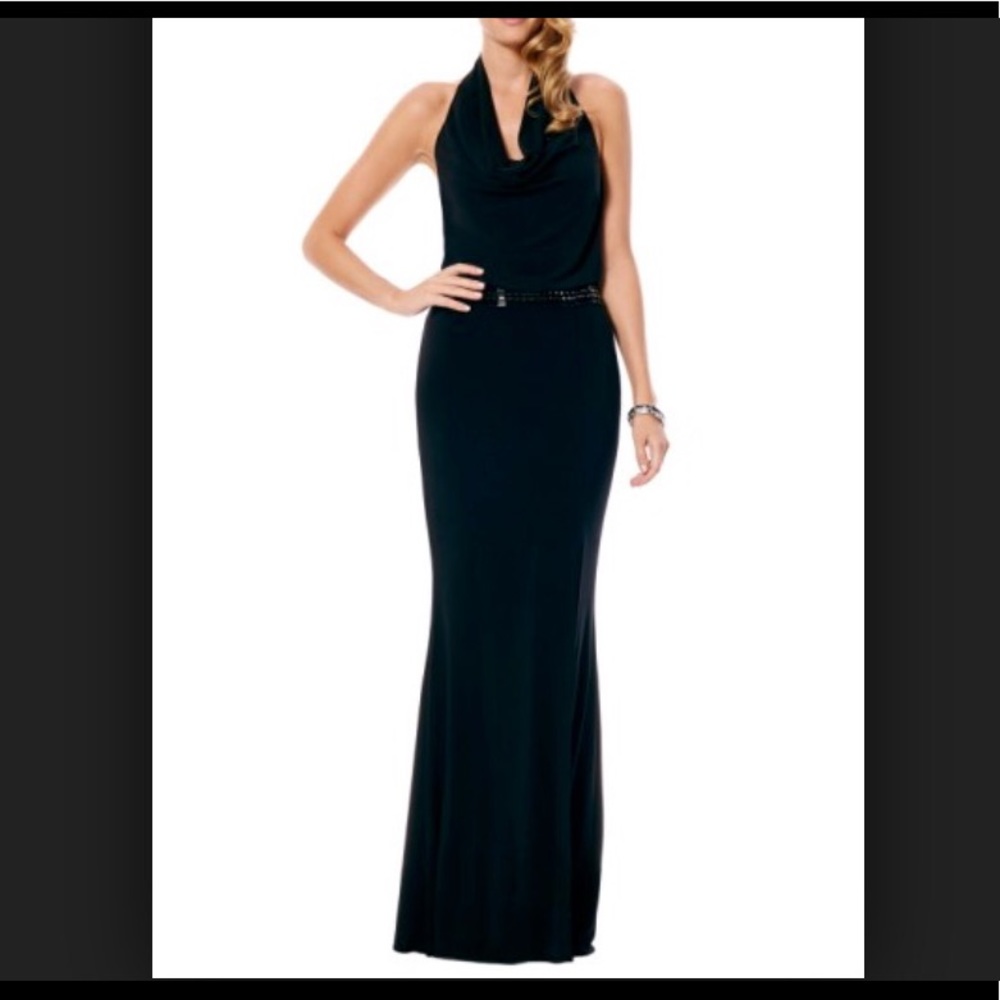 Laundry by Shelli Segal Long drape jersey gown